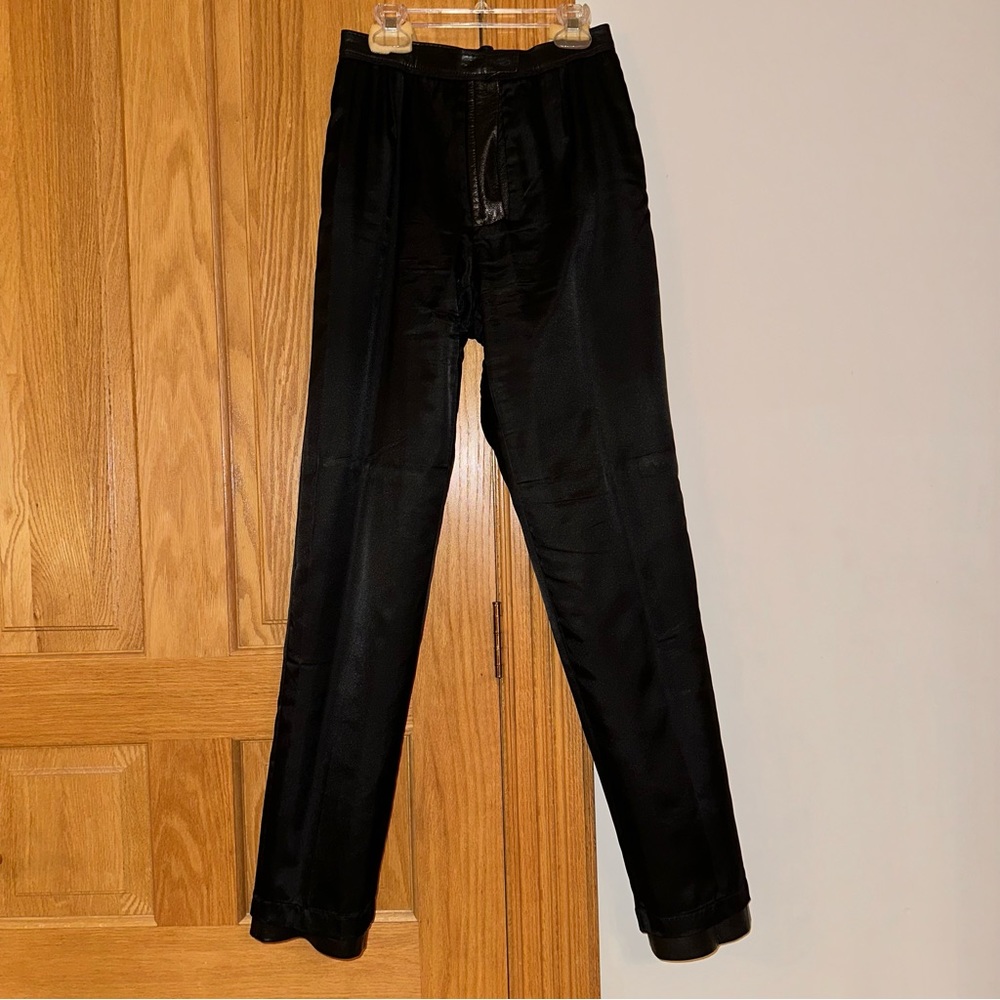 Genuine Lambskin Leather pants slacks Liz Claiborne collection Y2K size 4 - Picture 6 of 11